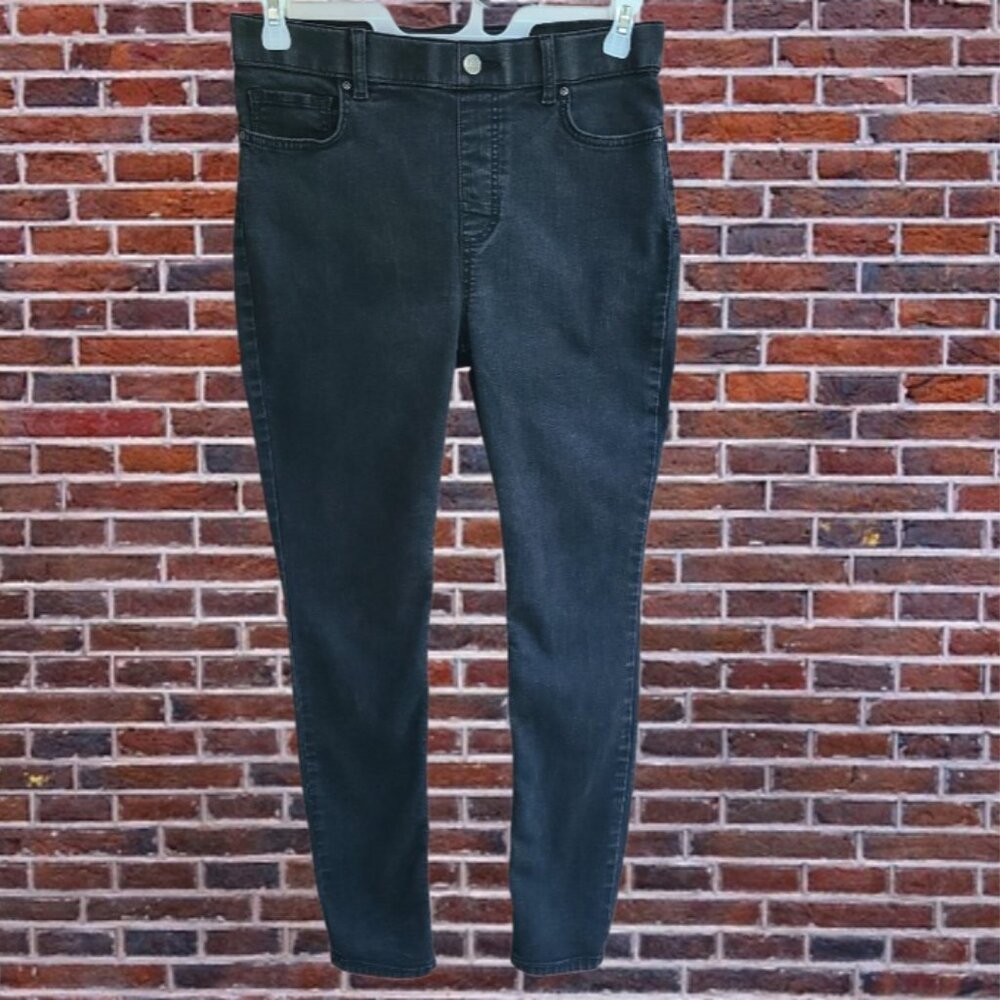 Lee Womens Slim Fit Skinny Ankle Jeans High Rise Pull on Black Size 10